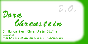 dora ohrenstein business card